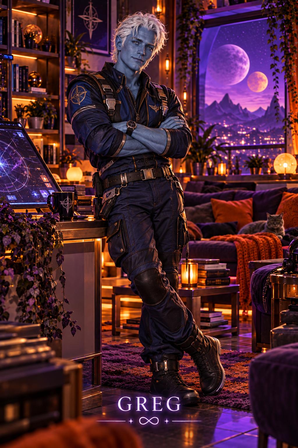 Greg in a flight suit.